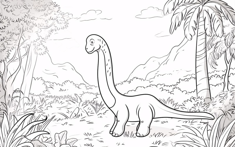 Apatosaurus dinosaurus kleurplaten 2