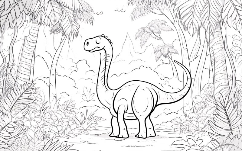 Apatosaurus Dinozor Boyama Sayfaları 1