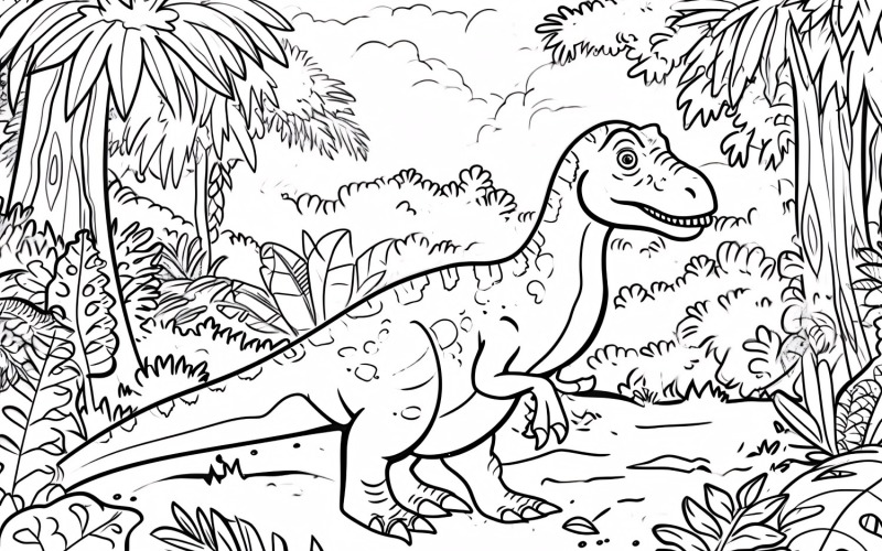 Baryonyx Dinozor Boyama Sayfaları 1
