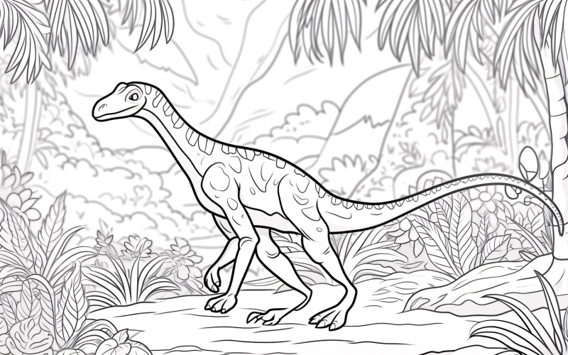 Coelophysis Dinosaur színező oldalak 3