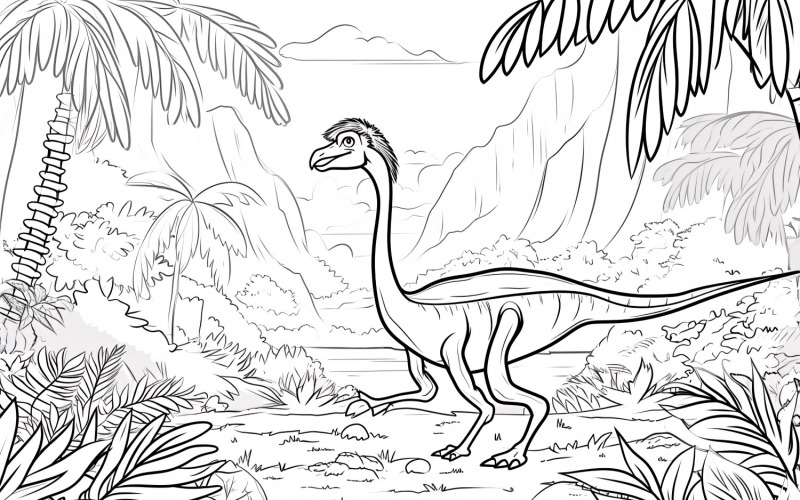 Desenhos de Dinossauro Therizinosaurus para colorir 2