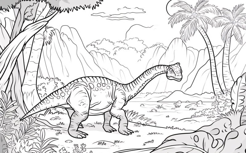 Desenhos para Colorir Dinossauro Iguanodonte 7