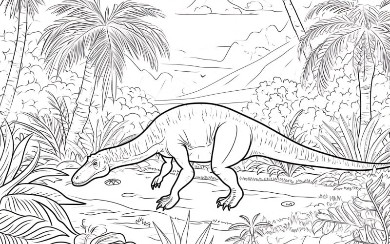 Desenhos para Colorir Dinossauro Iguanodonte 8