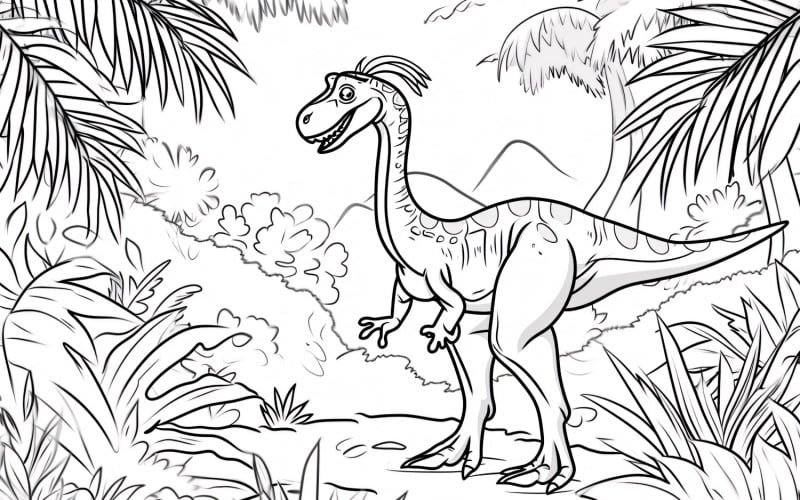 Desenhos para Colorir Dinossauro Oviraptor 1