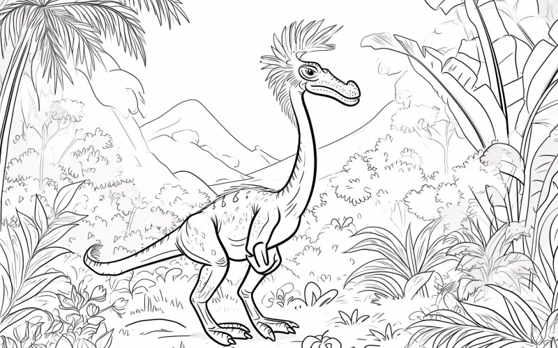 Desenhos para Colorir Dinossauro Oviraptor 2