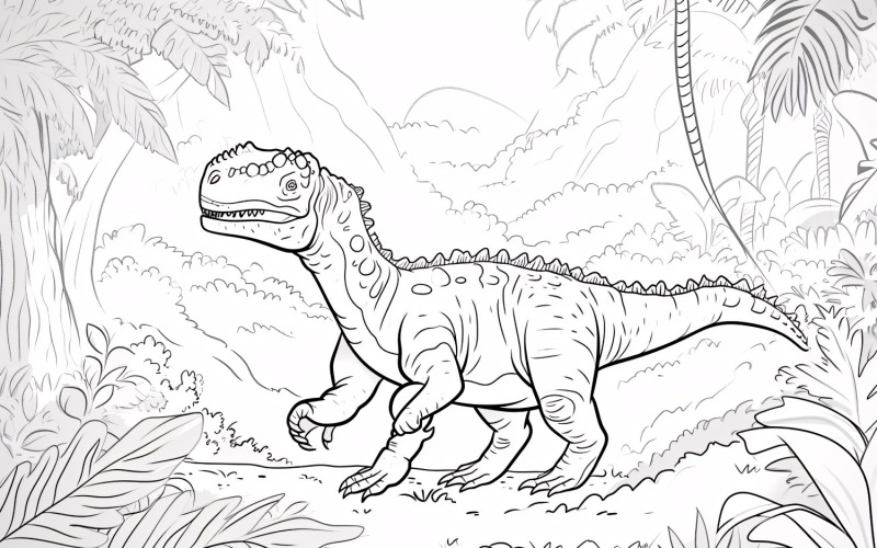 Dibujos De Dinosaurios Carnotaurus Para Colorear 2