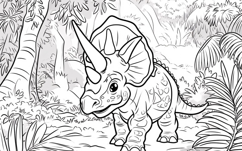 Dinosauri Protoceratops da colorare 3