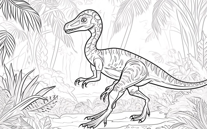 Dinosauro Oviraptor da colorare 8