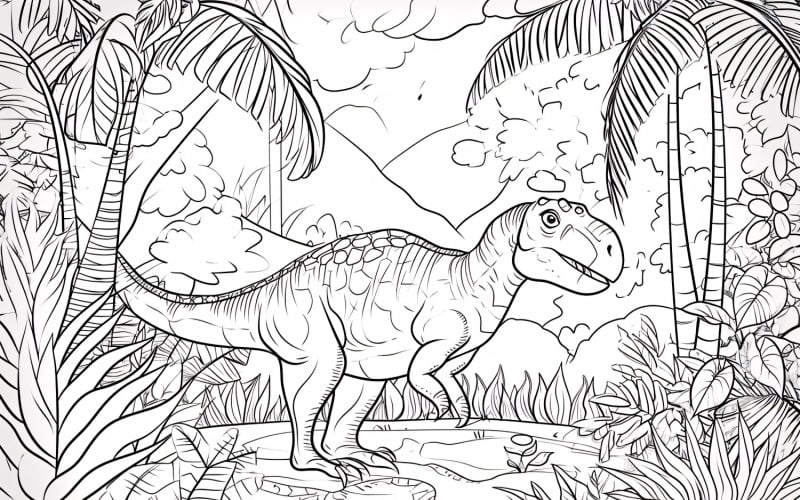 Iguanodon dinoszaurusz színező oldalak 2