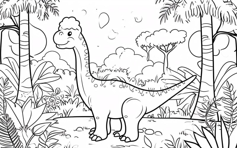 Maiasaura 恐龙着色页 3