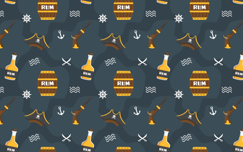 Modèle sans couture de vecteur de pirates