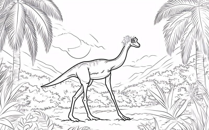 Omalovánky pro dinosaury Gallimimus 4
