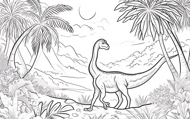 Omalovánky Therizinosaurus Dinosaur 3