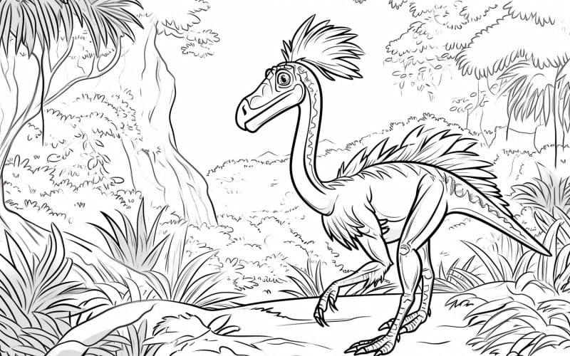 Oviraptor Dinosaur Colouring Pages 3