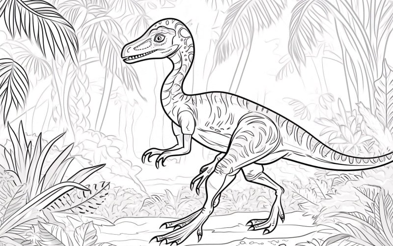 Oviraptor dinosaurus kleurplaten 8