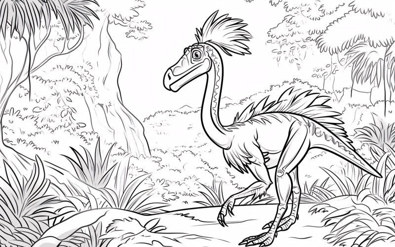 Oviraptor dinoszaurusz színező oldalak 3