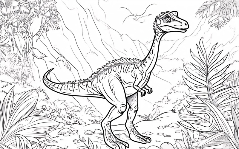 Oviraptor Dinozor Boyama Sayfaları 7