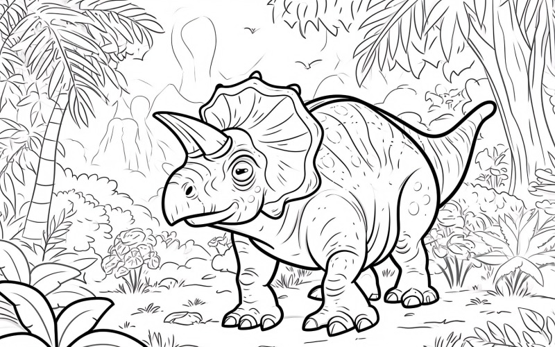 Protoceratops Dinozor Boyama Sayfaları 1