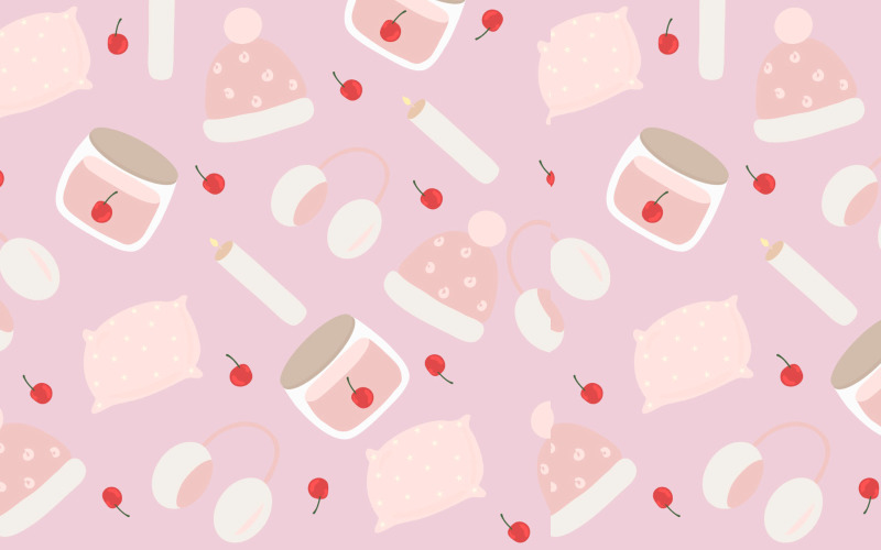 Rózsaszín cucc Seamless Pattern