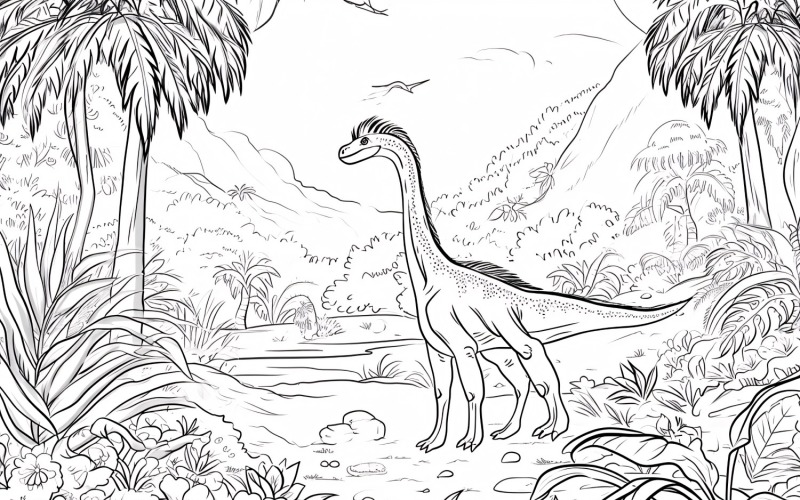Therizinosaurus Dinosaur Colouring Pages 1