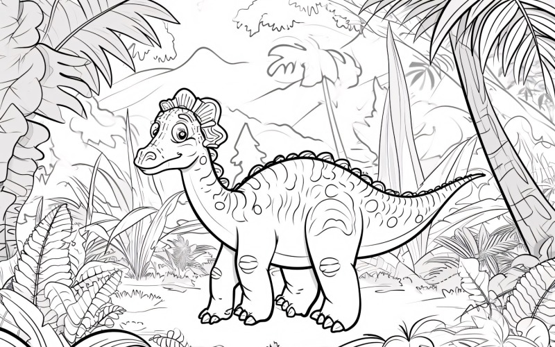 Amargasaurus Dinosaur målarbok 1
