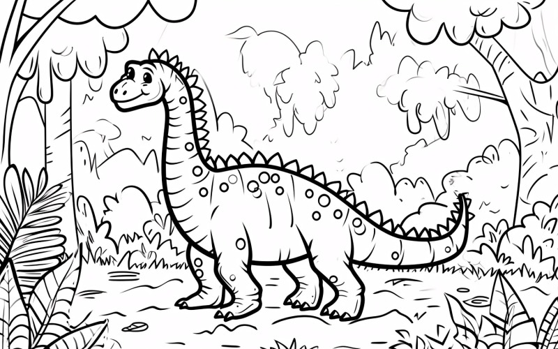 傲龙恐龙着色页 4