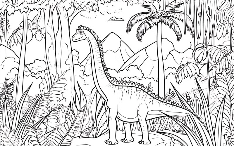 板龙恐龙着色页 2