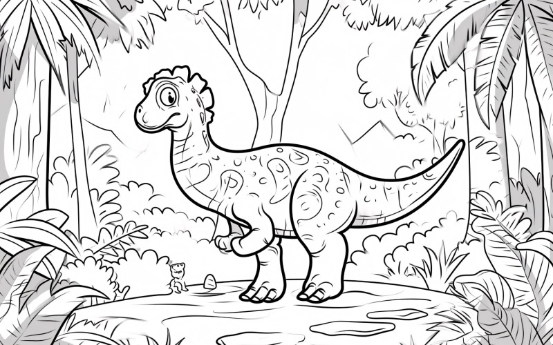 Coloriage Dinosaure Plateosaure 1
