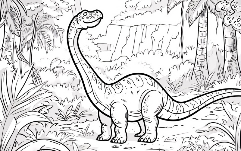 Coloriage Dinosaure Plateosaure 3