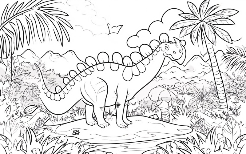 Coloriage Dinosaure Sauropelta 3