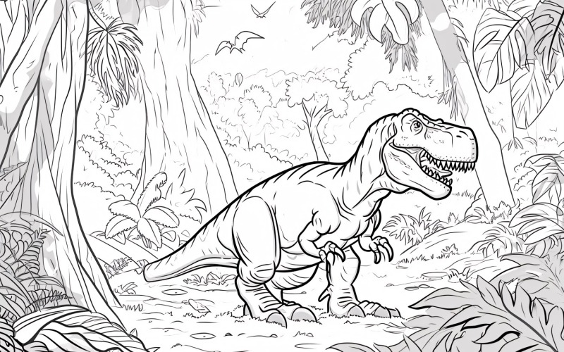 Desenhos para Colorir Dinossauro Tiranossauro Rex 4