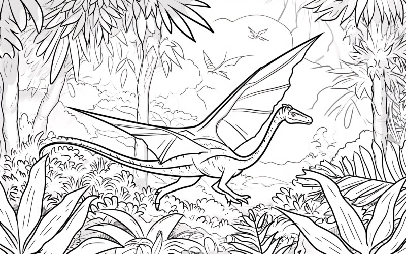 Dimorphodon Dinosaur Colouring Pages 1 - TemplateMonster