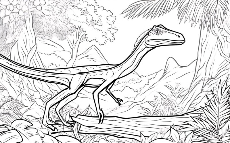 Dimorphodon dinoszaurusz színező oldalak 2