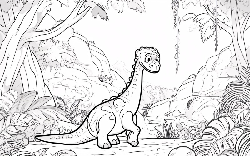 Dryosaurus dinoszaurusz színező oldalak 3