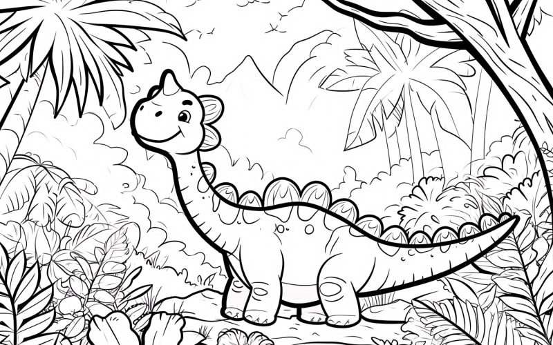 Dryosaurus Dinozor Boyama Sayfaları 4