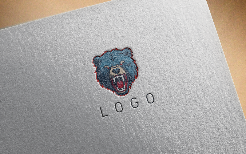 Elegante logo dell'orso 7-0465-23