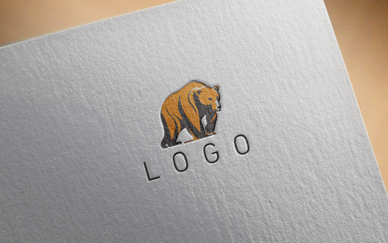 Logotipo elegante do urso 5-0463-23
