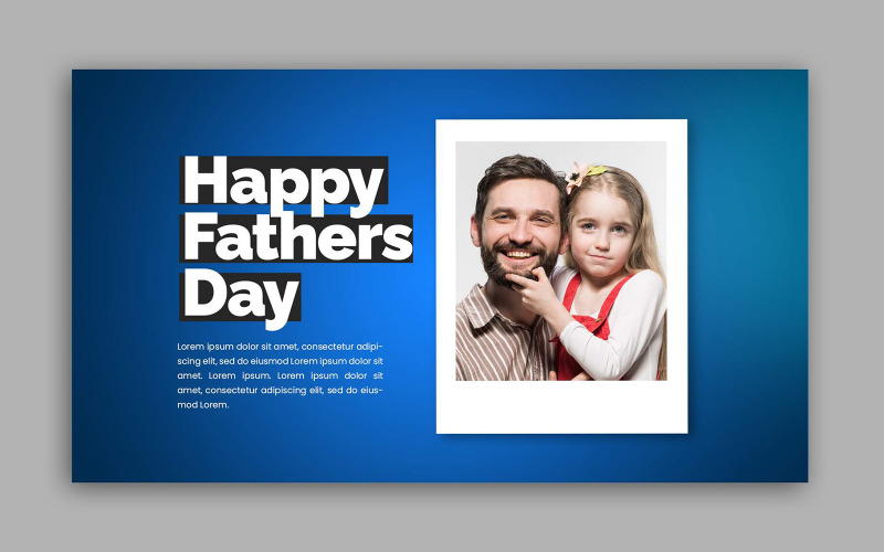 Mutlu Babalar Günü Web Banner Şablonu