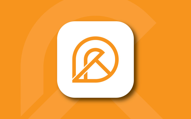 R Letter Logo Design sablon INGYENES