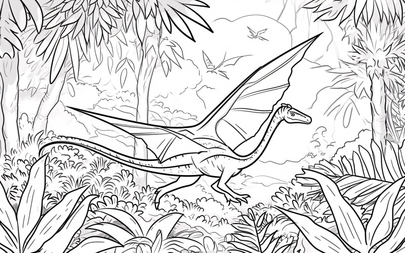 Раскраски Динозавр Диморфодон 1