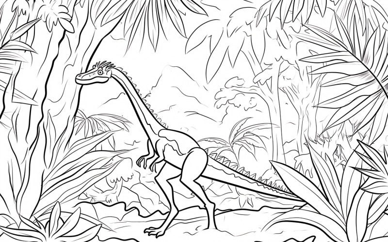 Раскраски Динозавр Диморфодон 4