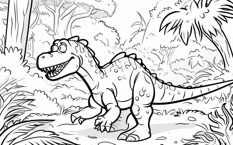Suchomimus Dinosaur Colouring Pages 4