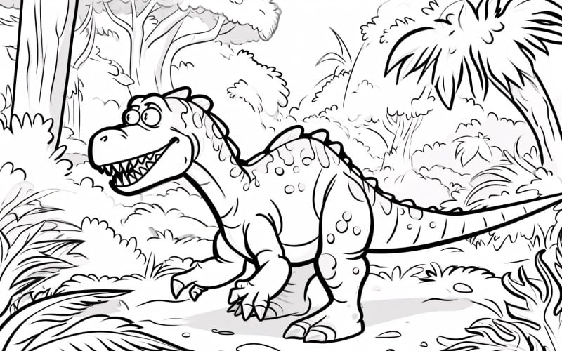 Suchomimus Dinozor Boyama Sayfaları 4