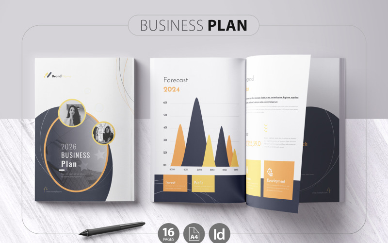 Plantilla de folleto de plan de negocios - 2024