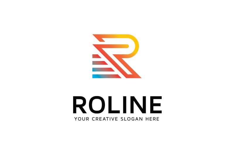 Creatieve R Letter Logo ontwerpsjabloon GRATIS