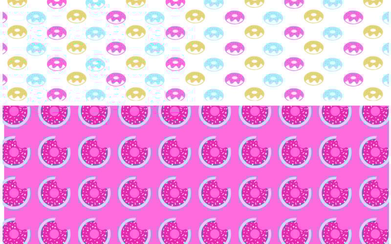 Design de padrões de donuts granulados