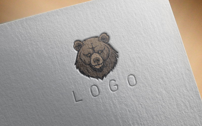 Logo ours élégant 10-0468-23