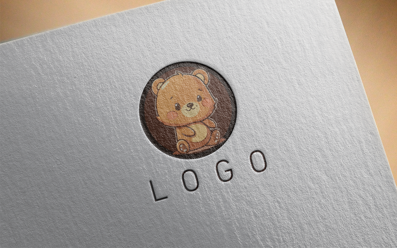 Logotipo lindo oso 13-0471-23