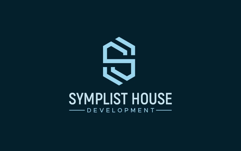Modèle de conception de logo de maison lettre S
