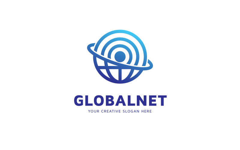 Modello di progettazione logo Global Net GRATUITO